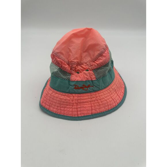 Panama Jack Kids Bucket Hat w/ String and Mesh 54 CM Green & Orange - Picture 2 of 6